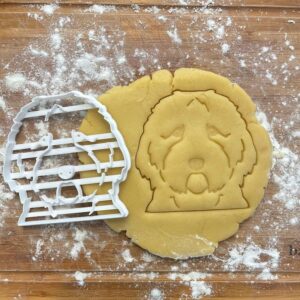 Black Labradoodle Face Cookie Cutter Dog Biscuit Shape Gift Idea for Dog Lovers Baking Cookies Fondant Polymer Clay Cutter for Handmade Crafts and Labradoodle Mom Gifts Treats Decor