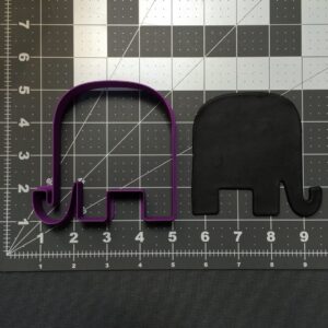 Elephant Black Cookie Cookie Cutter for Jungle Safari Theme Cookies Baby Shower Birthday Baking Animal Party Decorations Fondant Crafts Zoo Treat Making and Wildlife Celebration