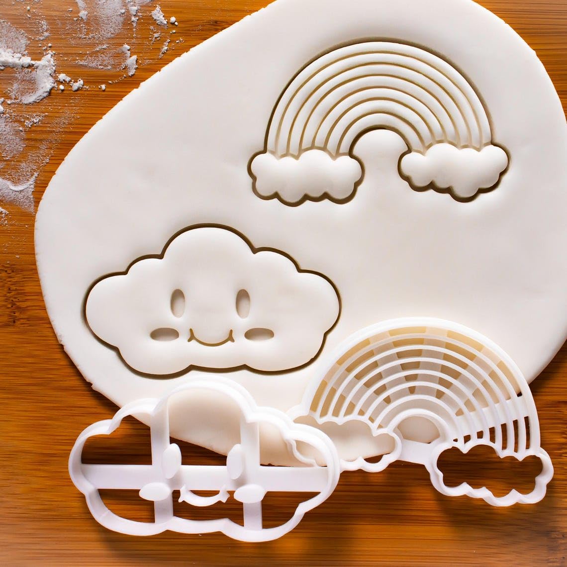 Rainbow Cookie Cutter Bake Biscuit Mold Little Fluffy Clouds Sky Theme Baking Tool for Kids Birthday Parties Celebrations and Creative Crafting Activities (ONLY RAINBOW) - Image 4