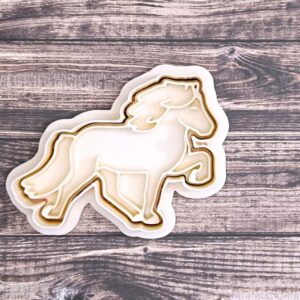 Icelandic Horse Cookie Cutter Set for Making Shortbread Cookies Pastry Sugar Paste Fondant Icing for Homemade Cake Decoration Animal Theme Baking Tools Horse Lover Gift Idea