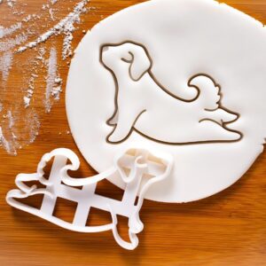 Yoga Dog Upwards Facing Pose Cookie Cutter India biscuit cutter puppy treats beginner yoga canine pose biscuit fondant clay cutter namaste kawaii dog themed baking tool (ONLY UPWARDS FACING)
