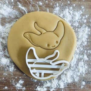 Black Manta Ray Cookie Cutter Stamp Ocean Animal Baking Tool Fondant Clay Cutter DIY Party Favors Kids Birthday Treats Home Baking Creative Sea Creature Cookies