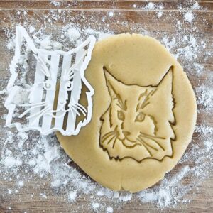 Black Maine Coon Cat Cookie Cutter Cat Face Biscuit Cutter Cute Maine Coon Gift Cat Lover Gift Cat Mom Present Fondant Clay Pastry Dough Baking Tool
