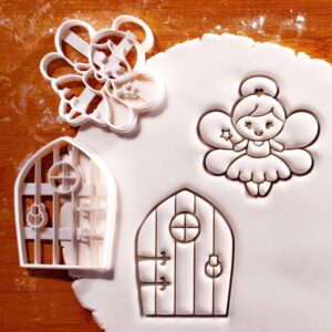 Cute Fairy Cookie Cutter for Magical Birthday Parties Enchanted Garden Tea Celebrations Fantasy Baking Tool for Kids Fairy Tale Theme Party Supplies Biscuit Mold Decoration (ONLY CUTE FAIRY)
