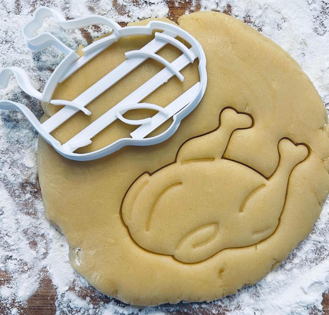 Black Thanksgiving Turkey Cookie Cutter Turkey Chicken Dinner Autumn Fall Cookie Stamp Sugar Cookie Fondant Clay Dough Pastry Biscuit Baking Tool