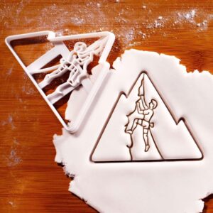 Rock Climbing Cookie Cutter for Outdoor Adventure Lovers Mountain Hiking Enthusiasts Baking Rock Wall Climber Party Supplies Unique Cookie Gift Idea for Fitness and Nature Fans