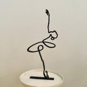 Contemporary Ballerina Statue Sculpture - Minimalist Tabletop Figure for Home Decor, Ballet Enthusiast Gift, Opera and Dance Theatre Symbol, Shelf Sitter