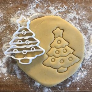 Black Christmas Tree Cookie Cutter, Christmas Biscuit Cutter Set, Santa and Fireplace Cookie Cutter, Cookies for Santa, Holiday Baking, Christmas Party Treats