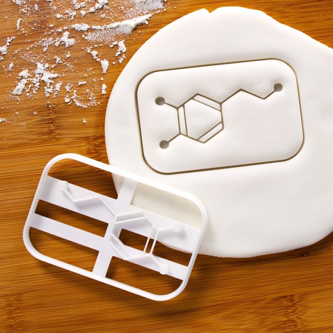 Serotonin Molecule Cookie Cutter Design Three Happy Chemical Neurotransmitter Shape Baking Psychology Biology Chemistry Graduation Gift Hormone Motivation Science Themed Treats (ONLY DESIGN 3)