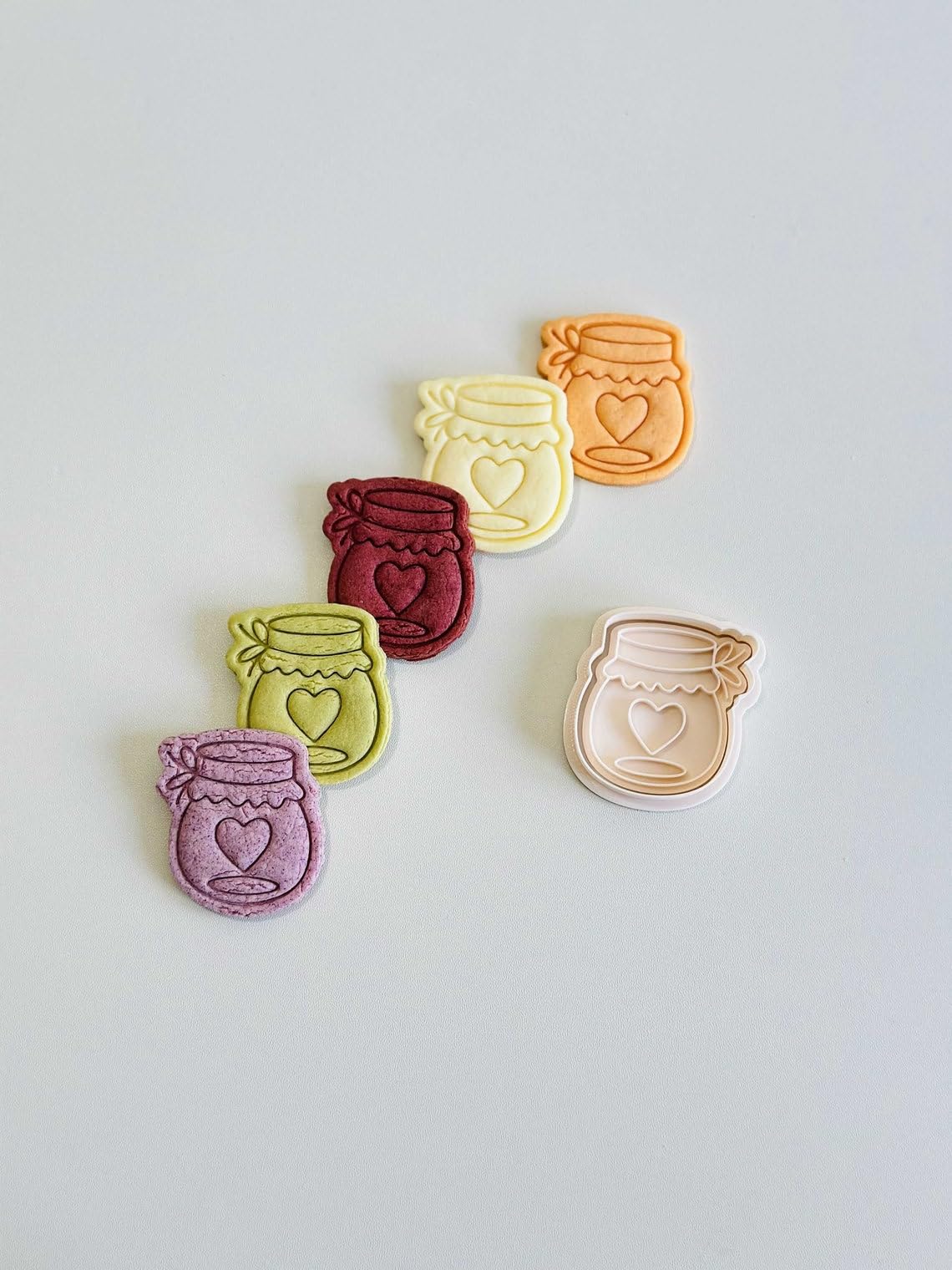 Black Love Mason Jar Cookie Cutter cookie Heart Jar Cookie Cutter Stamp Set Love Jar Cookie Cutter Fondant Molds for Cookies Pastries Cupcakes Biscuits Dessert Baking Tool - Image 4