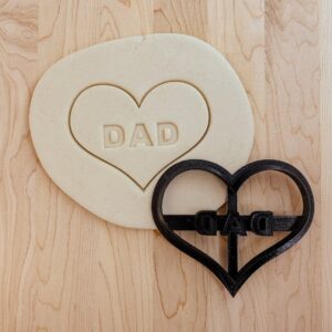 I Love Dad Cookie Cutter for Fathers Day Baking, Fondant, Clay Crafts, India Cookie Mold for Celebrating Dad, Family Gifts, Personalized Cookies, DIY Decorations, and Special Occasions