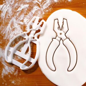 Pliers Cookie Cutter Biscuit Mold for Construction Tools Repair Work Renovation Projects Professional Builder Gift Work Tool Cookie Cutter for Repairman and DIY Enthusiasts Baking (ONLY PILERS