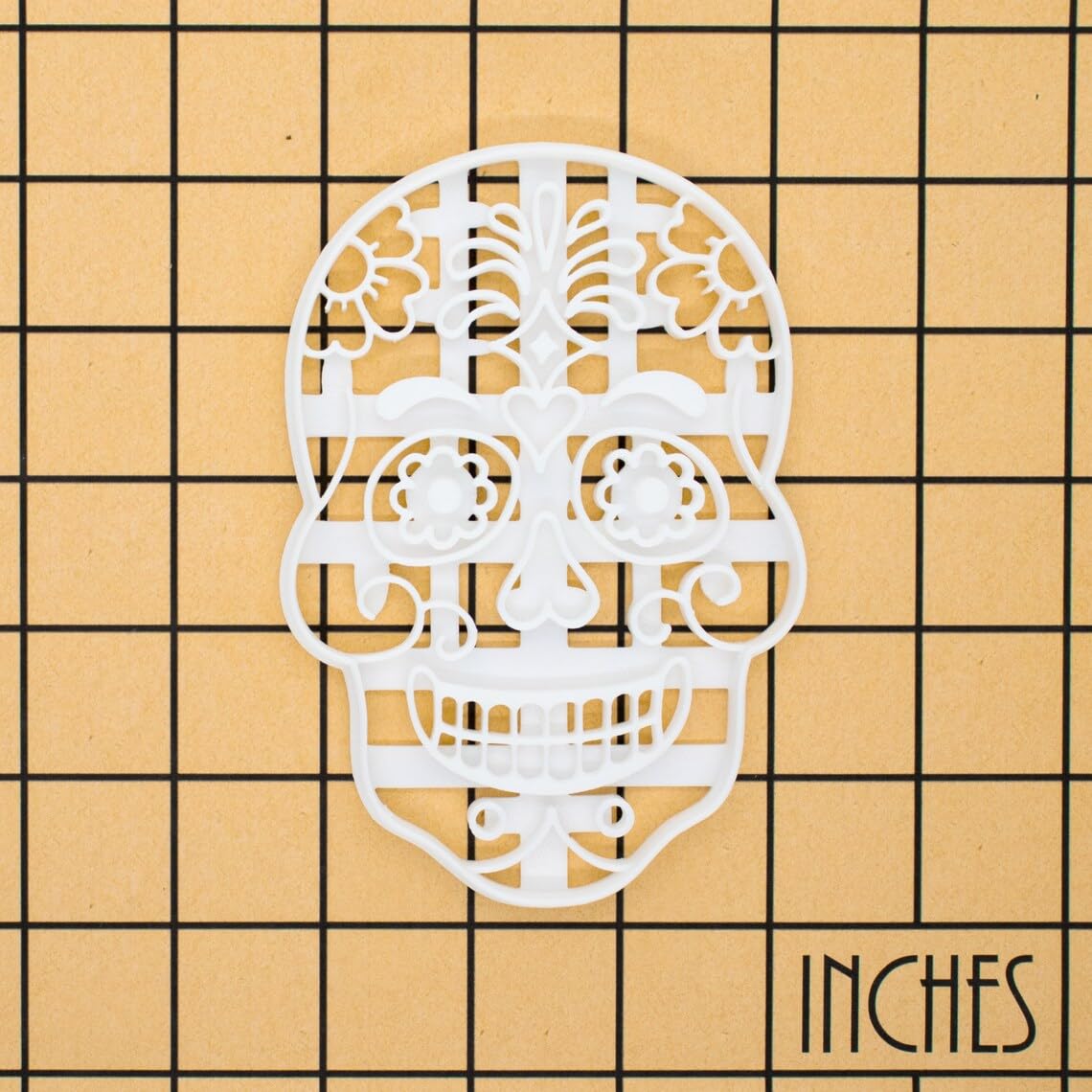 Skull with Floral Pattern Cookie Cutter Cookie Mold for Biscuit Fondant Clay Baking Sugarpaste Crafts Gothic Head Themed Treats and Unique Kitchen Tools - Image 4