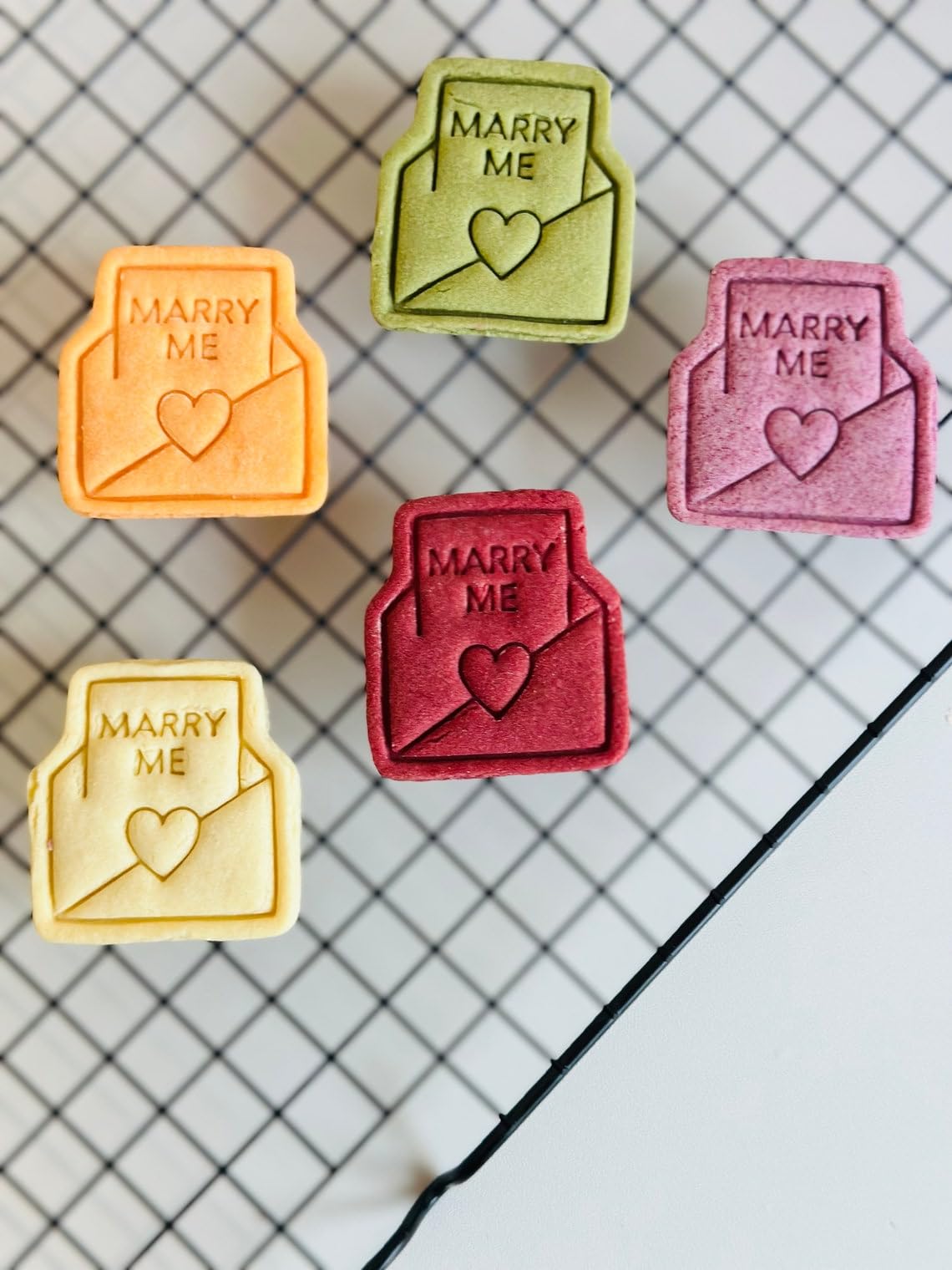 Black Wedding Cookie Cutter Set with Love Letter and Marry Me Stamp Tools for Engagement Proposal Baking Supplies for Homemade Cookies Fondant Cake Decorating Party Favors and Celebrati - Image 5