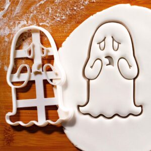 Scared Ghost Cookie Cutter Biscuit Fondant Clay Cutter Ideal for Baking Cute Spooky Halloween Treats Trick or Treat Party Decorations Kids Holiday Baking Fun (ONLY SCARED GHOST )