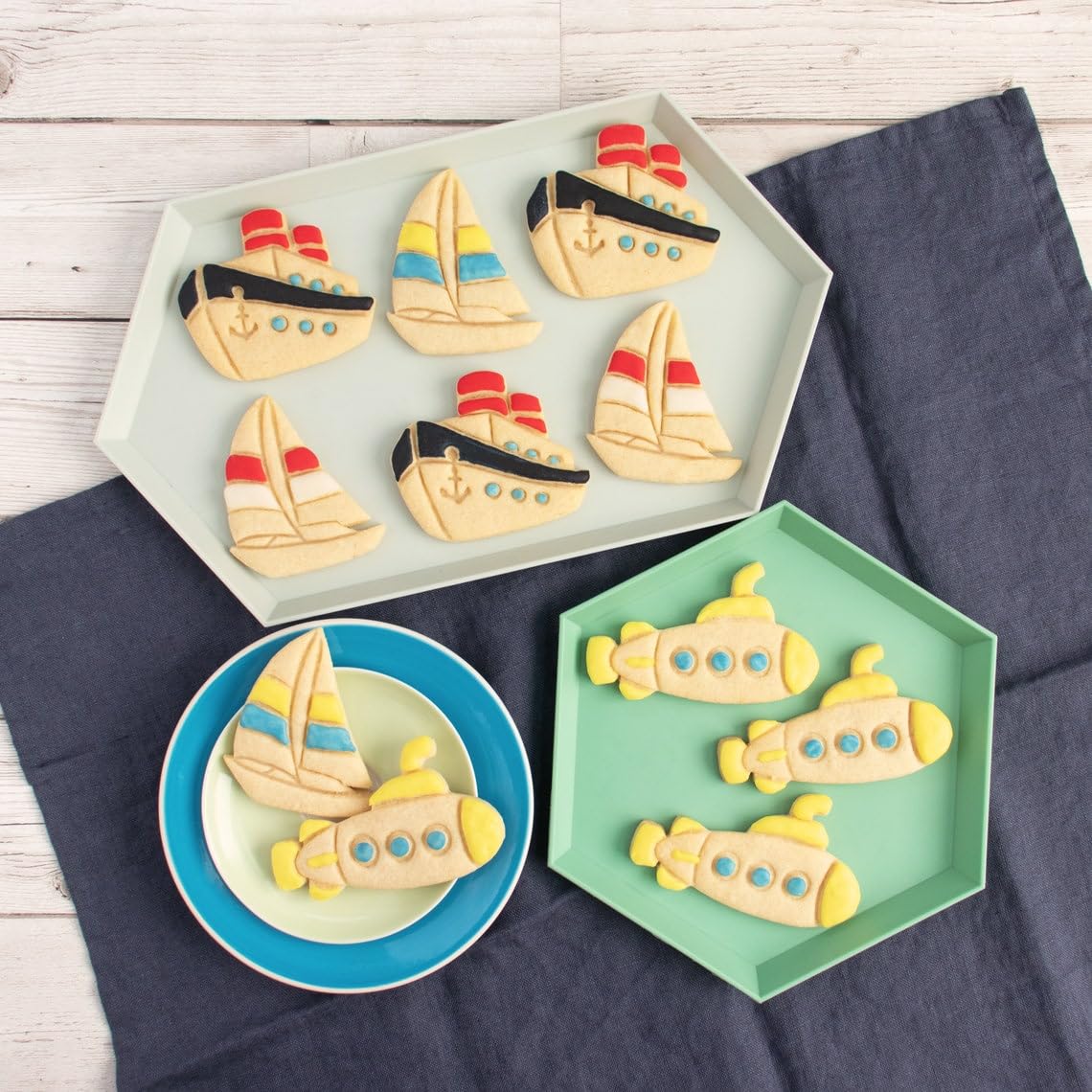 Submarine Cookie Cutter Nautical Themed Baking Baby Shower Birthday Wedding Bachelorette Maritime Bon Voyage Party Biscuit Cutt Fondant Clay Craft Sailing Ship Boat Decoration (ONLY SUBMARINE) - Image 5