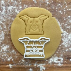 Black Border Collie Face Cookie Cutter Dog Biscuit Shape Gift Idea for Dog Lovers Baking Cookies Fondant Polymer Clay Cutter for Handmade Crafts and Collie Mom Gifts Treats Decor