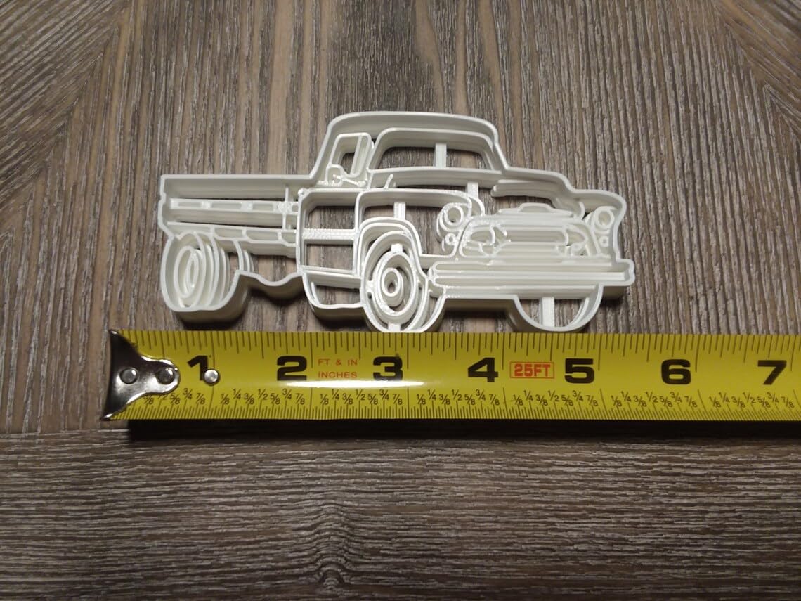 Black 4400 Chevy Truck Cookie Cutter Cookie India Classic Pickup Car Biscuit Cutter for Vintage Auto Enthusiast Baking Tool Retro Truck Theme Party Treats Collector Snacks and Gifts - Image 2