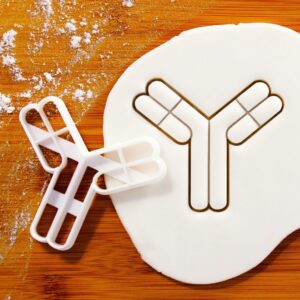 Monomer Antibody Cookie Cutter Cookie for Medical Science Themed Baking Immunoglobulin IgG Protein Biscuit Fondant Clay Cutter Immune System Educational Treats Gifts (ONLY MONOMER ANTIBODY)