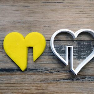 Heart Cup Shaped Cookie Cutter for Making Homemade Shortbread Cookies Pastry Sugar Paste Fondant Cake Decorations Ideal for Romantic Baking Tea Party Themes Gifting Craft Projects
