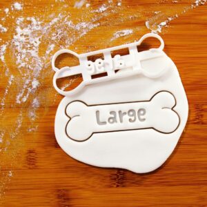 Large Cookie Bone-Shaped Cookie Cutter for Biscuit Fondant Clay Baking Ideal for Personalized Dog Treats Custom pet Name Gifts Perfect pet Lovers Homemade Biscuits Unique Animal (ONLY Large)