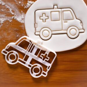 Ambulance Cookie Cutter Cookie Biscuit Cutters for Paramedics Medical Students Nurses Health Practitioners Rescue Team Baking Tools Unique Design Ideal Gift for Healthcare