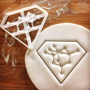 Diamond Molecule Cookie Cutter for Science Theme Baking Chemistry Biscuit Fondant Cutter Engagement Party Gift Crystal Structure Cookies STEM Crafts Gemstone Shape Jewelry Inspired