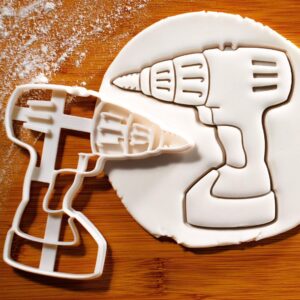 Power Drill Cookie Cutter for Biscuit Baking Featuring Power Tools Theme Perfect for Construction Themed Birthdays Housewarming Parties DIY Builder Events Carpenter Gifts (ONLY POWER DRILL)