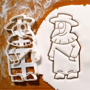 Plague doctor cookie cutter plastiBakers can use this cutter to craft plague doctor-shaped cookies for Halloween parties, themed events, or educational activities that highlight