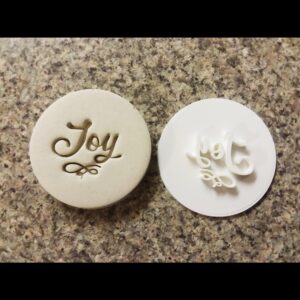 Joy Merry Christmas Embosser Stamp for Cookie and Cupcake Decoration Holiday Baking Fondant Icing Stamp Festive Dessert Tool for Christmas Party Treats Winter Celebration and Gift