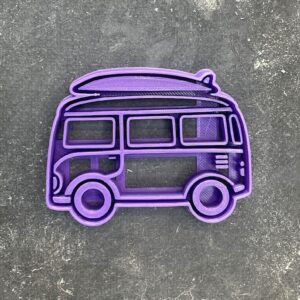 Combi Van Vehicle Cookie Cutter Profile Shape for Making Shortbread Biscuits Pastry Sugar Paste Fondant Cake Decoration Homemade Baking Transport Theme Birthday Party by