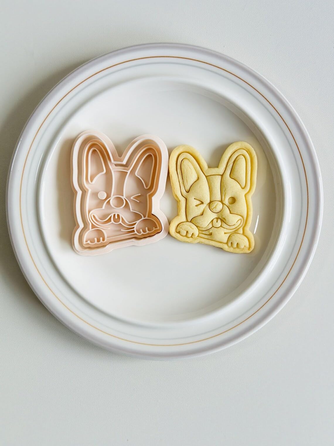 Black French Bull Dog Cookie Cutter Stamp Set Wink Dog Shaped Baking Tool for Puppy Theme Cookies Fondant Treats Birthday Parties Pet Lover Gifts Home Baking Celebration Desserts Family - Image 6