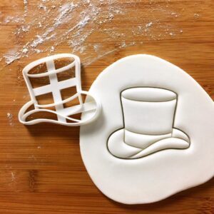 Top Hat Cookie Cutter Biscuit Cutter Gentleman Retro Fashion High Cylinder Stove Pipe Beaver Chimney Pot Style Vintage Capitalism Era Man Hats Classic Formal Wear Baking Tool (ONLY TOP HAT)