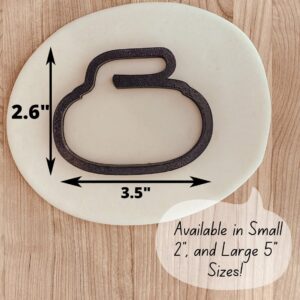 Curling Stone Cookie Cutter Cookie for Fondant, Clay Crafting, Baking, Winter Sports Parties, Curling Events, Sports-Themed Celebrations, and Creative Cake Decorating in India