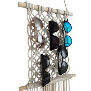 Sunglasses Organizer:  Foldable Wall Hanging Eyewear Holder for Men and Women - Portable Rack for Wardrobe Storage and Display (Sunglasses Not Included)