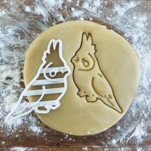 Black Budgie Cookie Cutter Parrot Biscuit Cutter Bird Cookie Stamp Jungle Birthday Favor Fondant Clay Pastry Dough Cutter Gifts for Mom Jungle Baby Shower