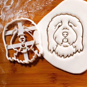 Old English Sheepdog Face Cookie Cutter for Dog Lover Baking Bobtail Breed Shaggy Puppy Themed Cookies for Pet Birthday Parties Animal Treats Kids Activities Dog Adoption Events (ONLY FACE)