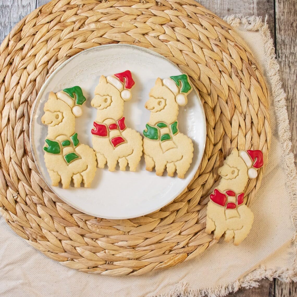 Holiday Alpaca Cookie Cutter - Festive Farm Animal Shape for Christmas Winter Parties - Image 2