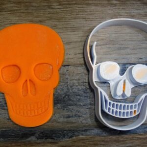Halloween Skull Cookie Cutter for Shortbread Cookies Pastry Dough Fondant Sugar Paste Homemade Cake Decoration Spooky Skeleton Theme Baking Tool for Halloween Party Treats