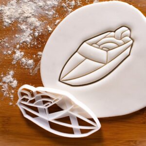 Power Boat Cookie Cutter Cookie Biscuit Fondant Clay Mold for Speedboat Motorboat Yachting Wakeboarding Water Sports Racing Party Nautical Theme Baking Decoration Tools