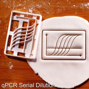 qPCR Serial Dilution Cookie Cutter Cookie Molecular Biology Science Themed Biscuit Cutter for Baking qPCR Standard Curve Cutter Available Lab Research Education India (ONLY Serial Dilution)