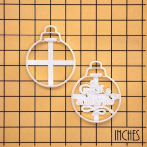 Plain bauble and Christmas Bauble cookie cutter