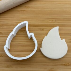 Fire Flame Shape Polymer Clay Cutter Cookie Fondant Biscuit Cutter Sharp Tapered Edge Tool for Earrings Jewelry Making Campfire Theme Cupcake Decoration Baking Craft Projects Hot Spice