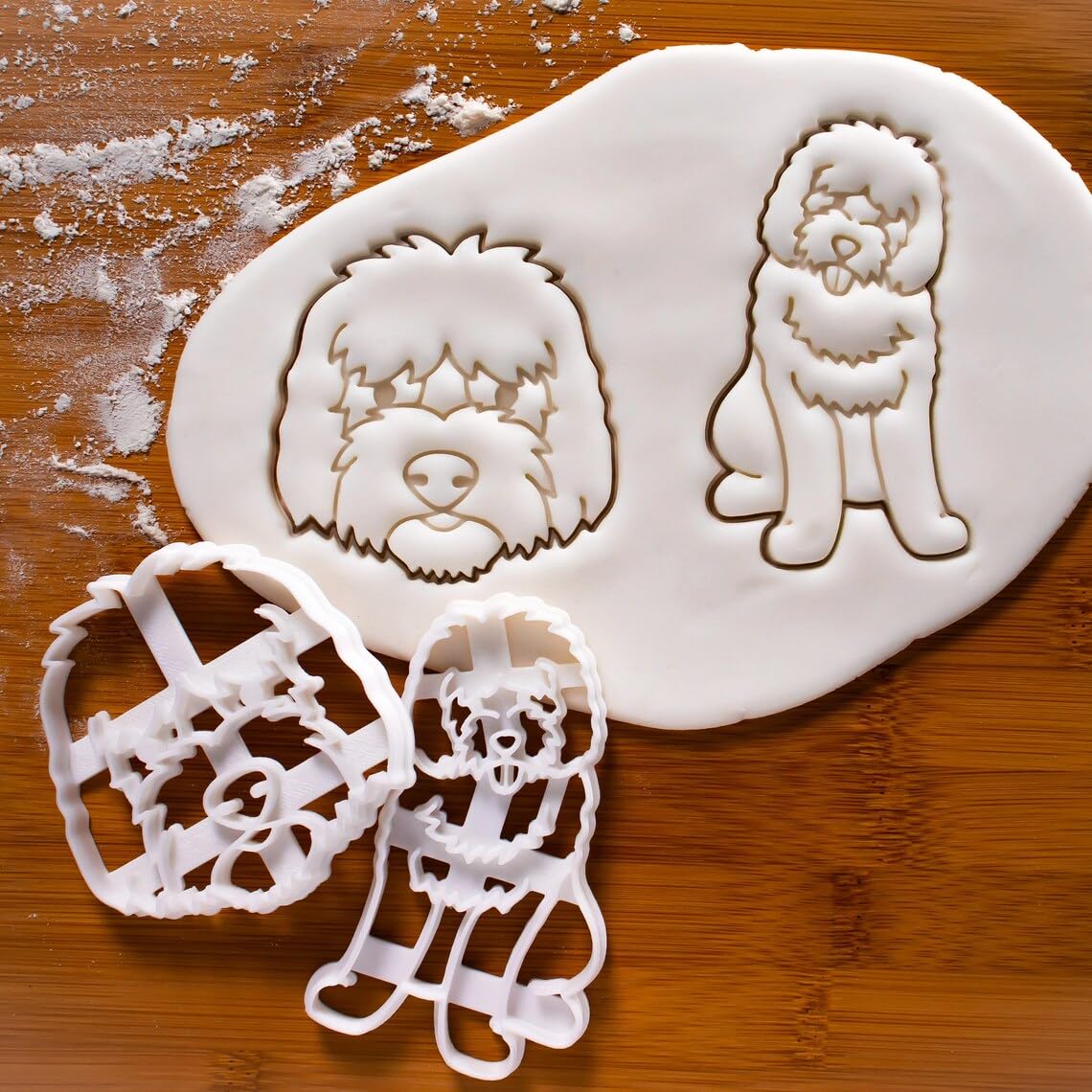 Goldendoodle Face Cookie Cutter for Biscuit Fondant Clay Baking Dog Treats Golden Retriever Poodle Mix Furry Goldiepoo Pet Lover Gift Veterinary Gifts Canine Bakery Tool (ONLY FACE) - Image 5