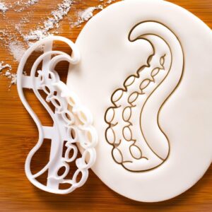 Tentacle Cookie Cookie Cutter Nautical Retro Steampunk Biscuit Cutter Diver Scuba Diving Underwater Vintage Ocean Sea Creature Undersea Navy Bon Voyage Party Baking Tool (ONLY Tentacle)