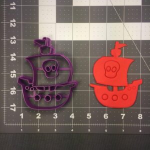 Pirate Ship 102 Cookie Cutter for Baking Shortbread Biscuits Fondant Clay Crafts Cake Toppers Nautical Theme Party Supplies DIY Ocean Adventure Projects Kids Baking Activities and Gifts