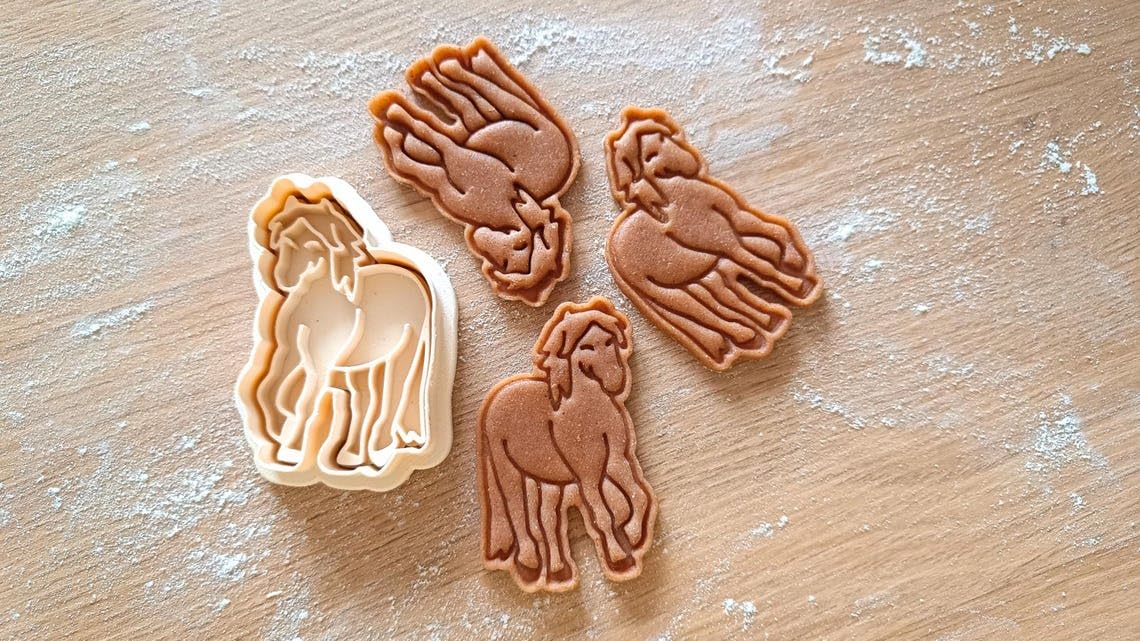 Exmoor pony cookie cutter set for baking horse shaped cookies fondant cake toppers equestrian themed party treats kids baking activities animal lover crafts and pony celebration - Image 3