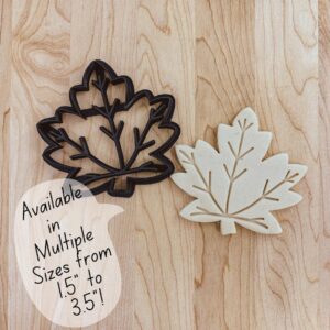Maple Leaf Detailed Cookie Fondant Clay Cutter for Fall Thanksgiving Baking Autumn Leaves Decorating Craft Projects Dough Modeling Seasonal Party Treats Tool India Cookie