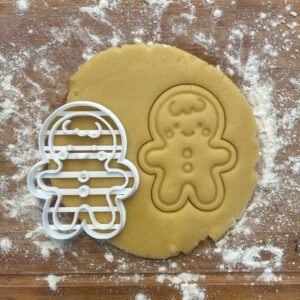 Black Gingerbread Man Cookie Cutter Christmas Baking Tool for Holiday Cookies Polymer Clay Fondant Jewelry and Earring Cutter for Christmas Decor Crafts Baking Gifts Party Treats Cookie