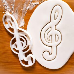 One Musical Note Cookie Cutter Set Featuring Treble Clef Crotchet Quarter Note Quaver Eighth Note Semiquaver Biscuit Cutters for Music Lovers Concert Baking (ONLY ONE MUSICAL NOTE)